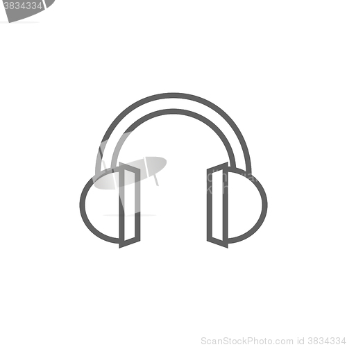 Image of Headphone line icon.