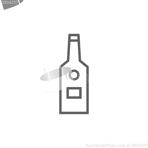 Image of Glass bottle line icon.