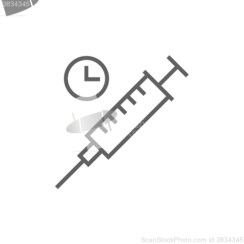 Image of Syringe line icon.