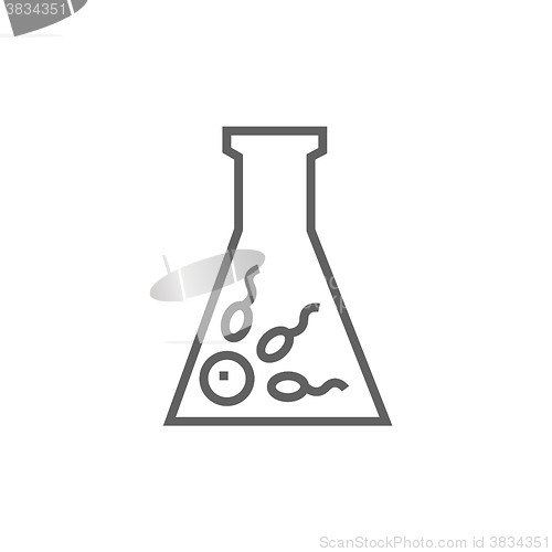 Image of In vitro fertilisation line icon.