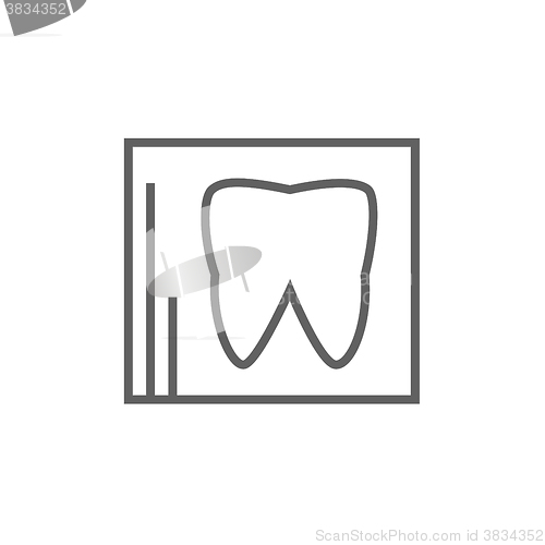 Image of X-ray of tooth line icon.