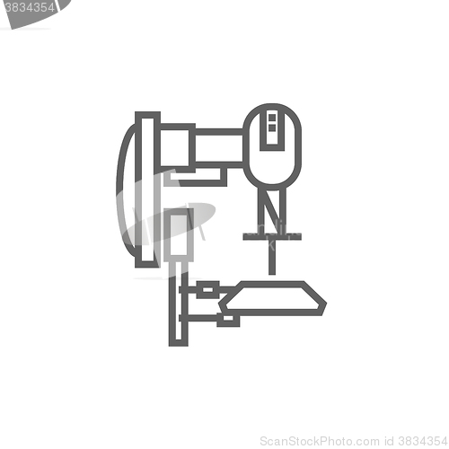 Image of Industrial automated robot line icon.