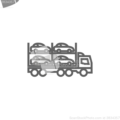 Image of Car carrier line icon.