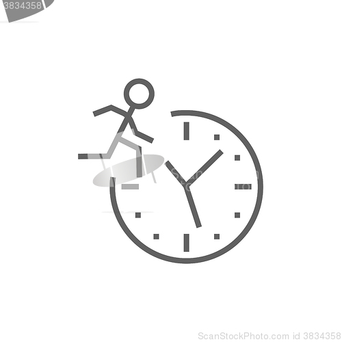 Image of Time management line icon.