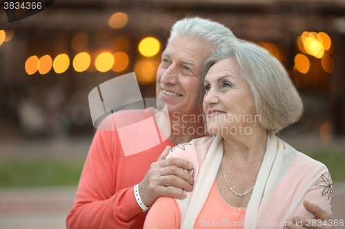 Image of Senior couple at evening