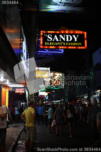 Image of walking street in Thailand