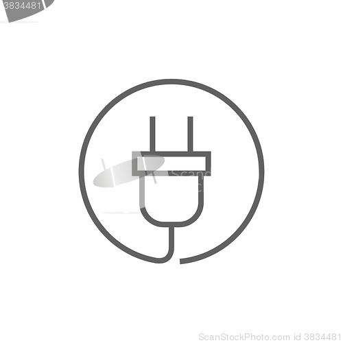 Image of Plug line icon.