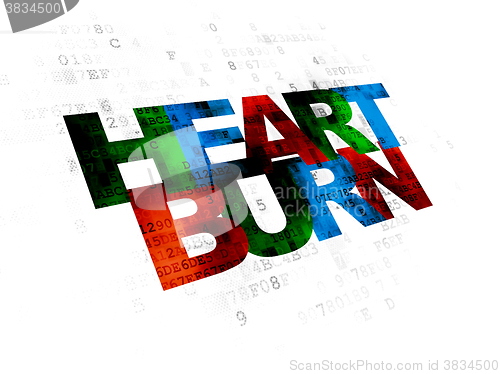 Image of Healthcare concept: Heartburn on Digital background