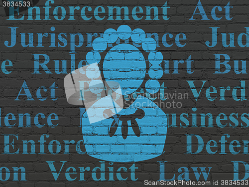 Image of Law concept: Judge on wall background