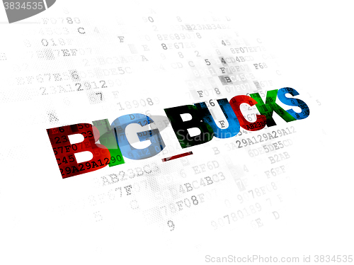 Image of Business concept: Big bucks on Digital background