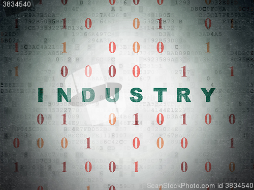 Image of Finance concept: Industry on Digital Paper background