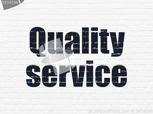 Image of Business concept: Quality Service on wall background