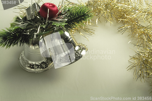 Image of christmas silver bell decoration