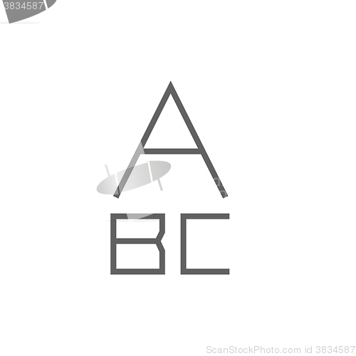 Image of Letters painted in bold line icon.