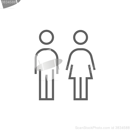 Image of Couple line icon.