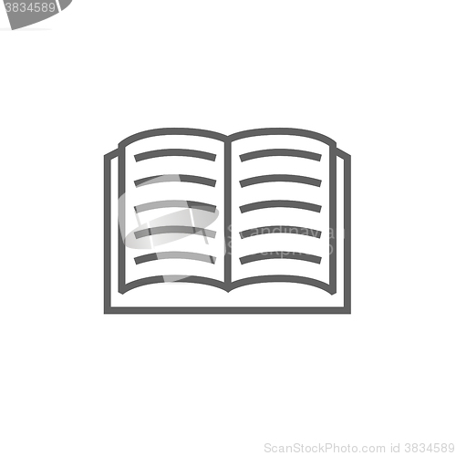 Image of Open book line icon.