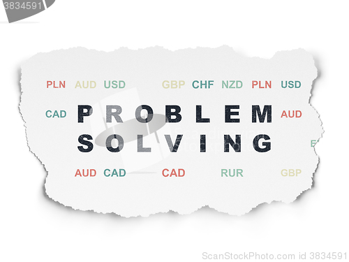 Image of Business concept: Problem Solving on Torn Paper background