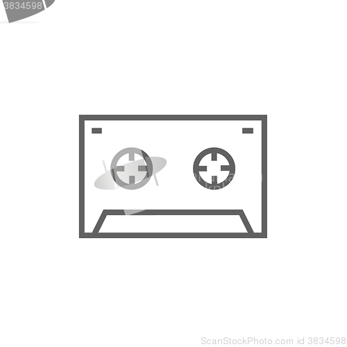 Image of Cassette tape line icon.