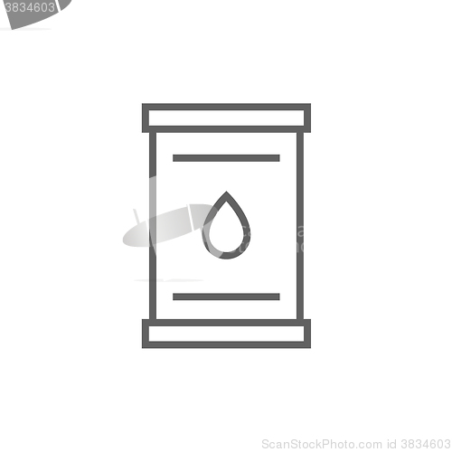 Image of Oil barrel line icon.
