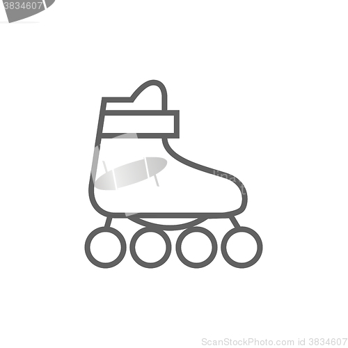 Image of Roller skate line icon.