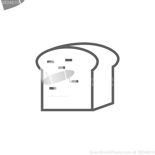 Image of Half of bread line icon.