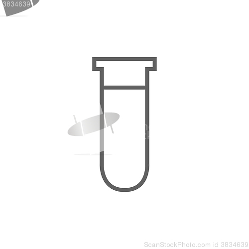 Image of Test tube line icon.