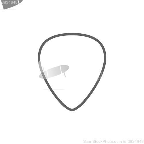 Image of Guitar pick line icon.