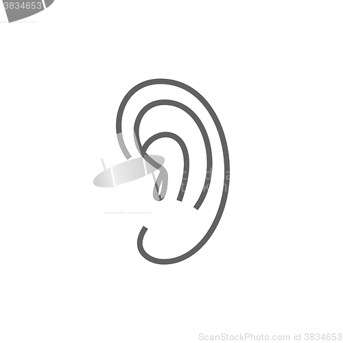 Image of Human ear line icon.