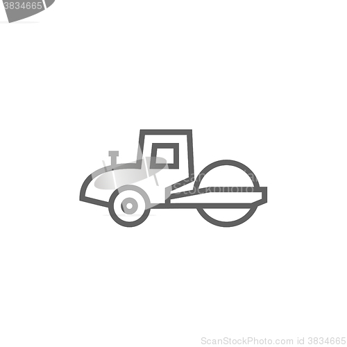 Image of Road roller line icon.