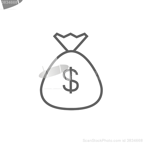 Image of Money bag line icon.