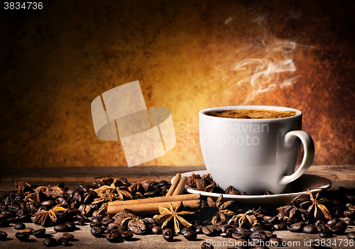 Image of Cup of coffee with spices