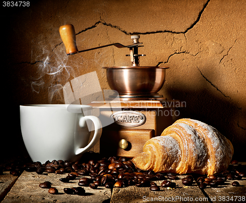 Image of Croissant and coffee