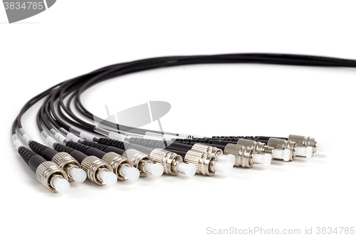 Image of fiber optic ST connector patchcord