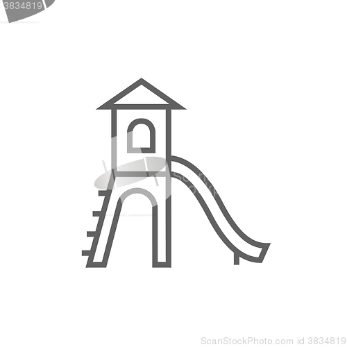 Image of Playground with slide line icon.