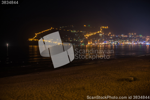 Image of Alanya in the night