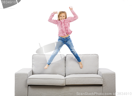 Image of LIttle girl jumping