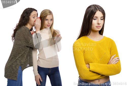Image of Teenage girls gossiping
