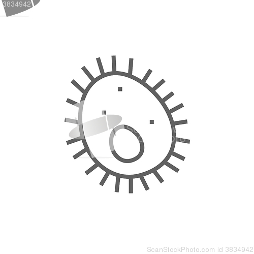 Image of Bacteria line icon.