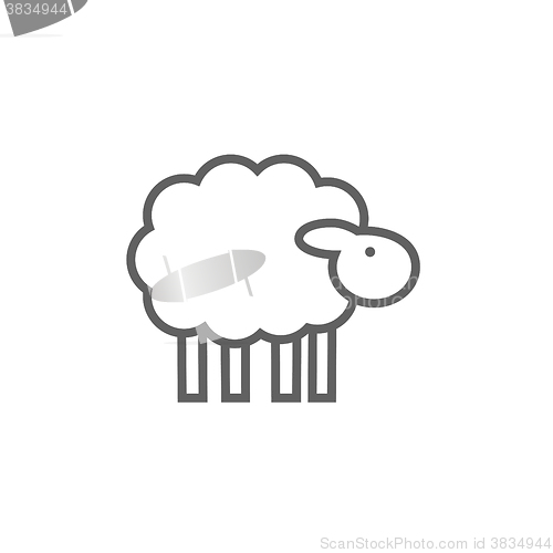 Image of Sheep line icon.
