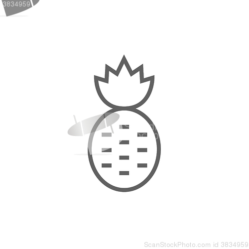 Image of Pineapple line icon.