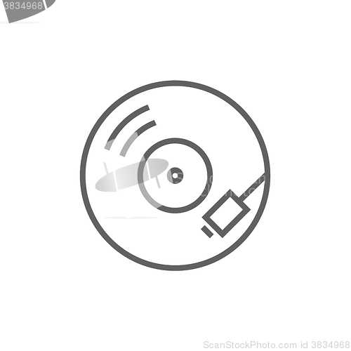 Image of Turntable line icon.