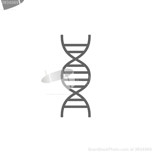 Image of DNA line icon.