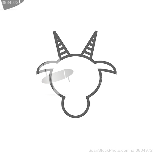 Image of Cow head line icon.