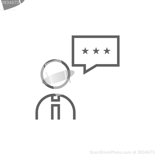 Image of Customer service line icon.