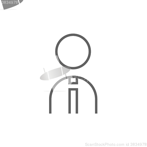 Image of Businessman line icon.