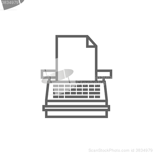 Image of Typewriter line icon.