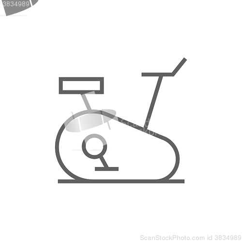 Image of Exercise bike line icon.