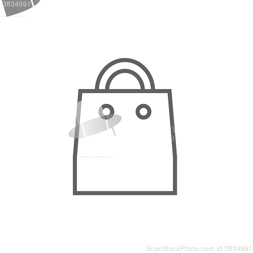 Image of Shopping bag line icon.