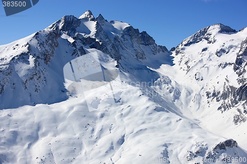 Image of Swiss mountains in Winter