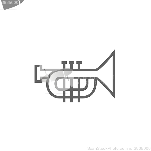 Image of Trumpet line icon.